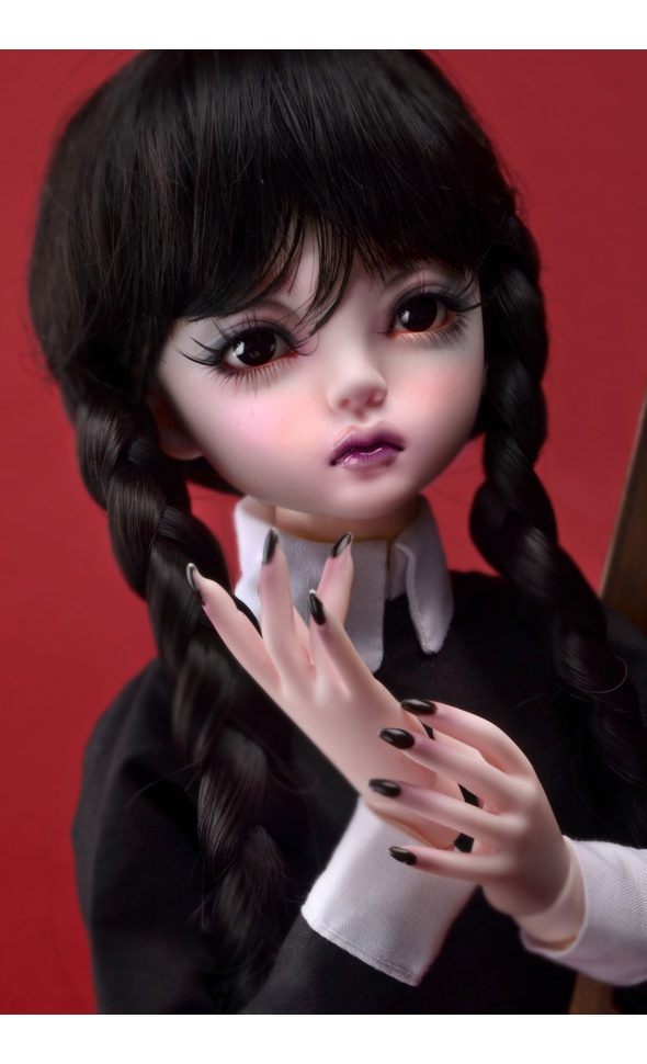 Moore Sobazu Long Wig Dollmore lusion wig Details about    Black BJD Trinity 13-14 inch 