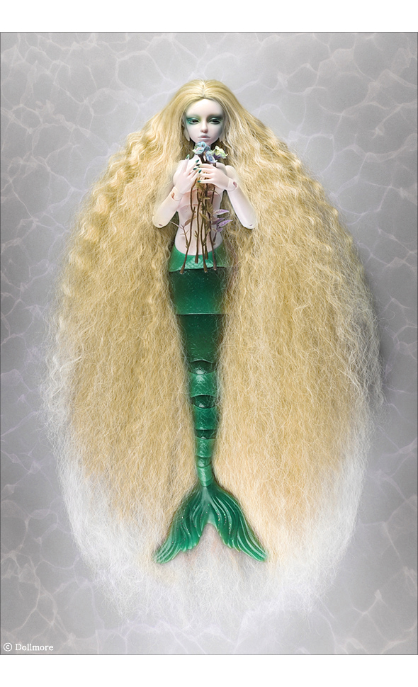 5-6" Blonde Long Crimp Wig for Lati Yellow BJD Super Doll BB BJD Doll 