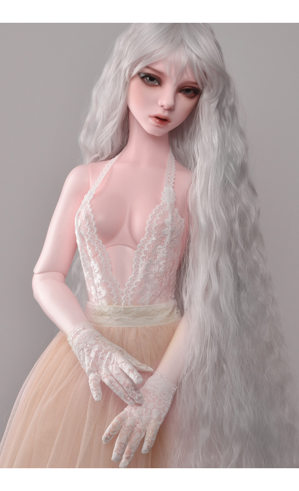 Fashion Doll Wig wig Dollmore Black Parting Long Sobazu 4-5 inch 