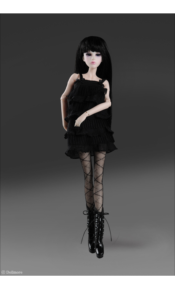 12inch fashion and blythe size shoes Black Dollmore 12inch Shilla Boots 