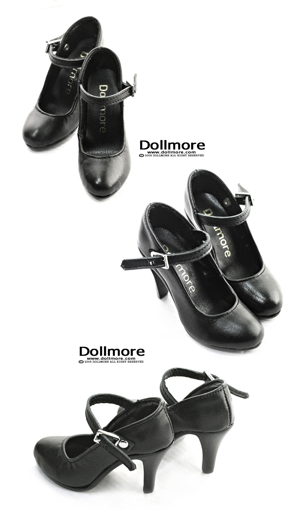 high heels Details about   BJD DOLLMORE Model Doll Female Black Shoes-Ankle Cut Enamel Shoes 