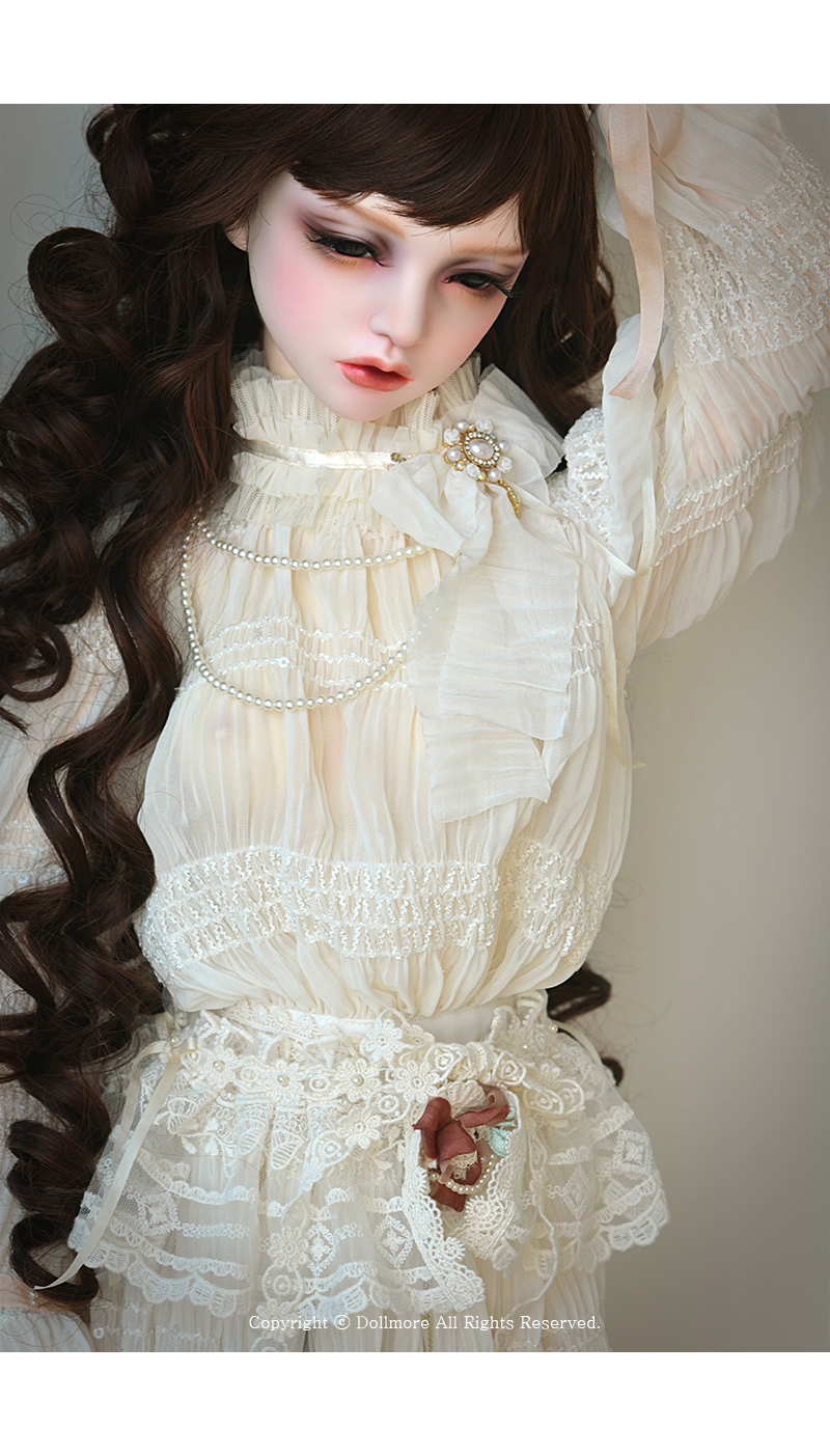 OzmA”, OOAK dark chocolate EunHa in a Numina babydoll tulle corset