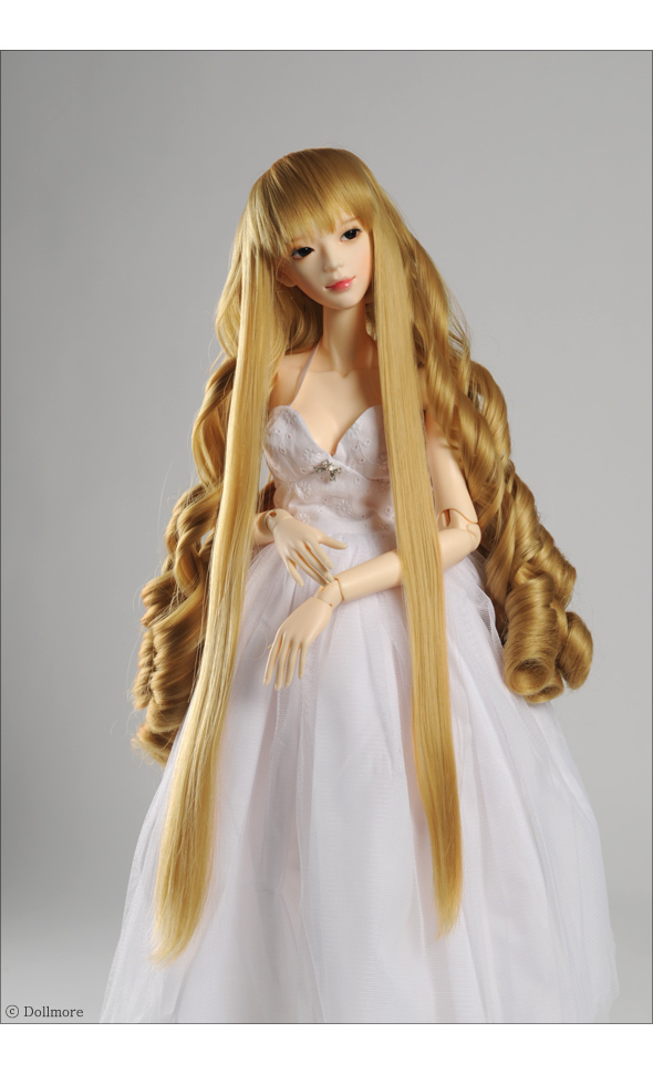 8-9 Dollmore 1//3 BJD SD size wig /" Rapunzell Long Wig Blonde