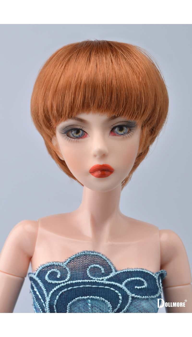 3-4 inch Enfant Short Cut 12" Fashion wig cap DOLLMORE Black 