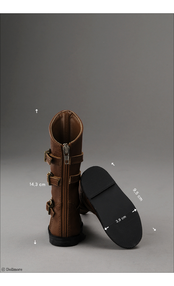 Outside length 11.2cm Dollmore shoes Model M Brown Sabukle Boots
